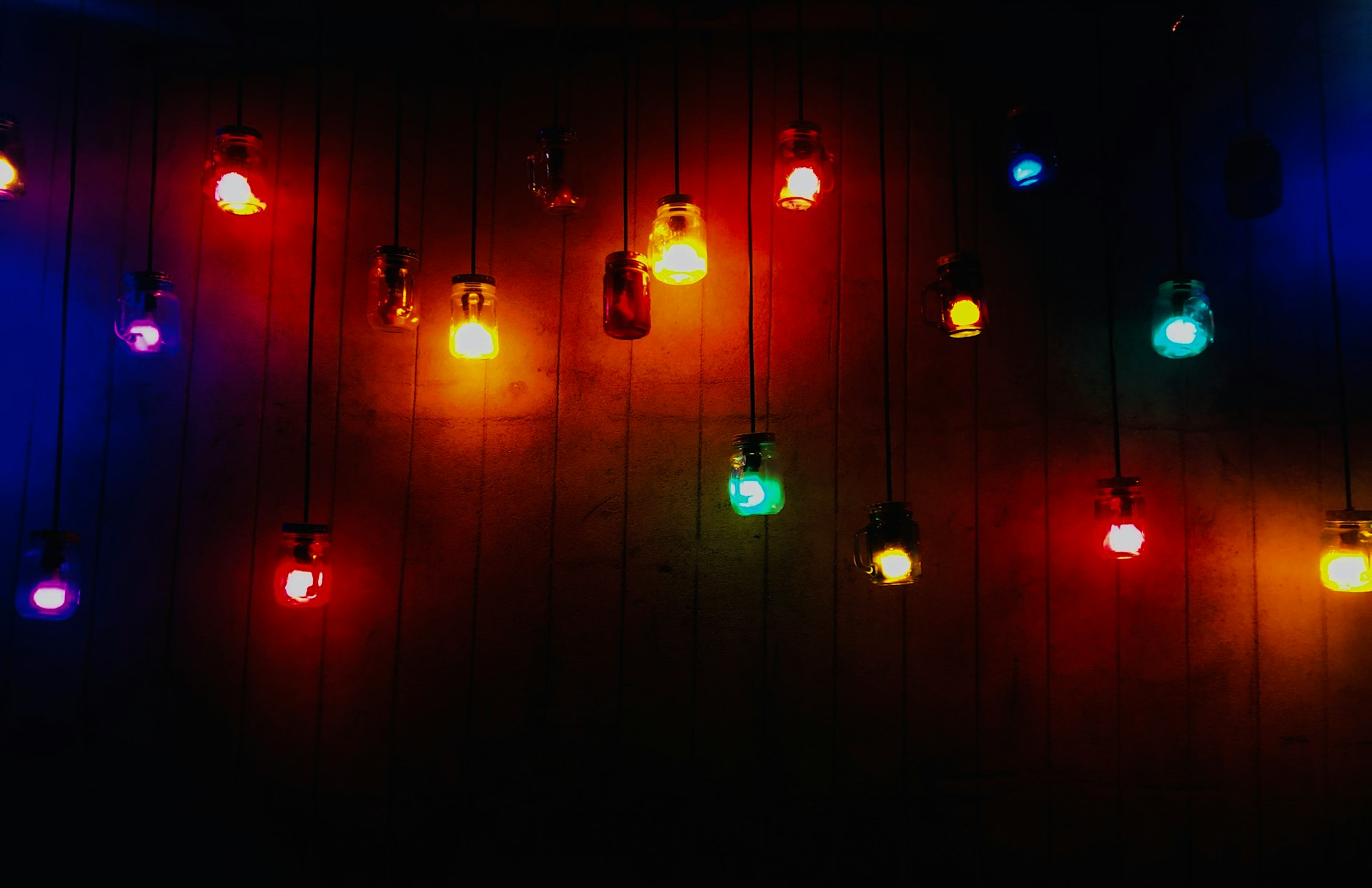 a group of lights that are on a wall